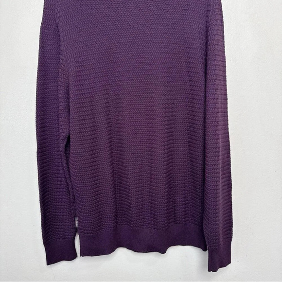 Ben  Sherman Mens Large Crew Neck Textured Cotton Purple Pullover - Picture 12 of 14